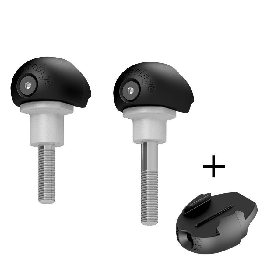 GBRacing Bullet Frame Sliders (Race) for BMW S1000RR GoPro™ Camera Mount bundle