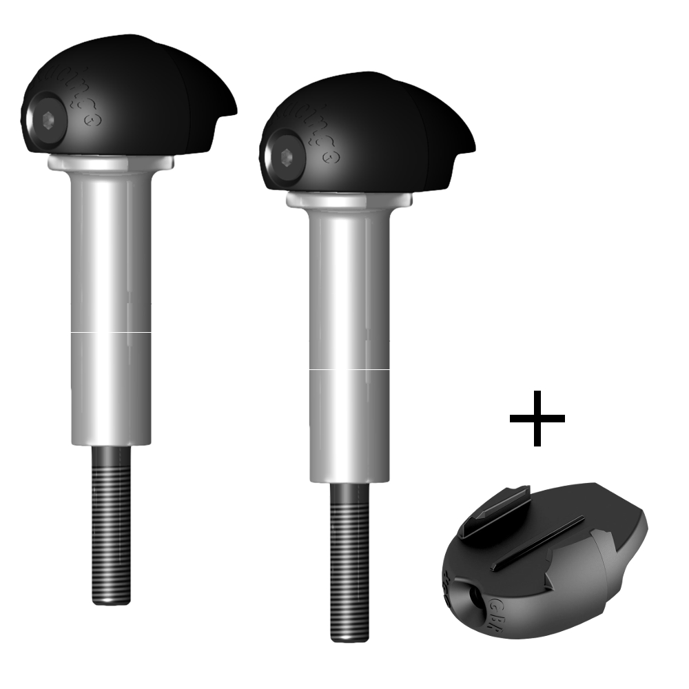 GBRacing Bullet Frame Slider Set (Street) for Kawasaki Z900 GoPro™ Camera Mount bundle