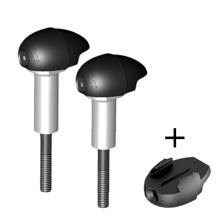 GBRacing Bullet Frame Sliders (Street) for Suzuki GSX-R 1000 GoPro™ Camera Mount bundle