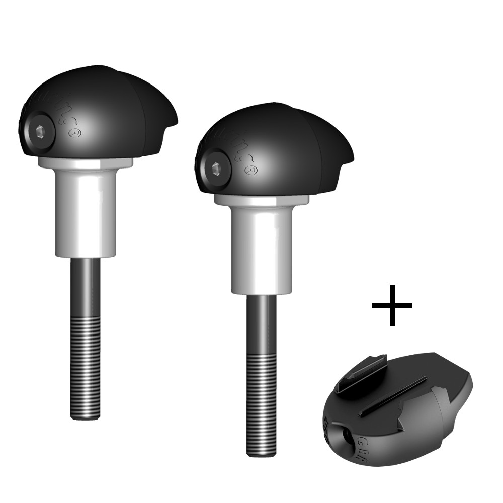 GBRacing Bullet Frame Sliders (Street) for Suzuki GSX-R 1000 K9 - L6 GoPro™ Camera Mount bundle