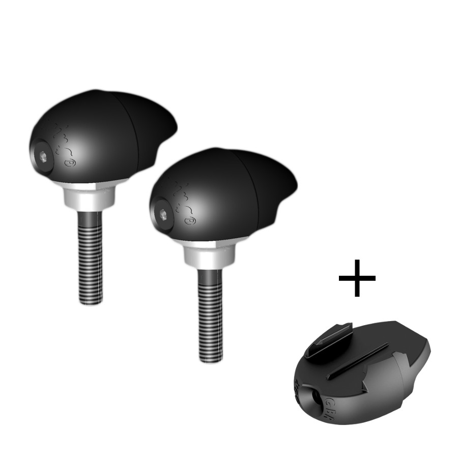 GBRacing Bullet Frame Sliders (Race) for Honda CBR1000RR 2008 - 2016 GoPro™ Camera Mount bundle