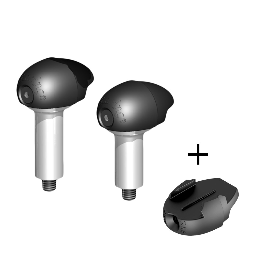 GBRacing Bullet Frame Sliders (Street) for Triumph Daytona 675 Street Triple GoPro™ Camera Mount bundle