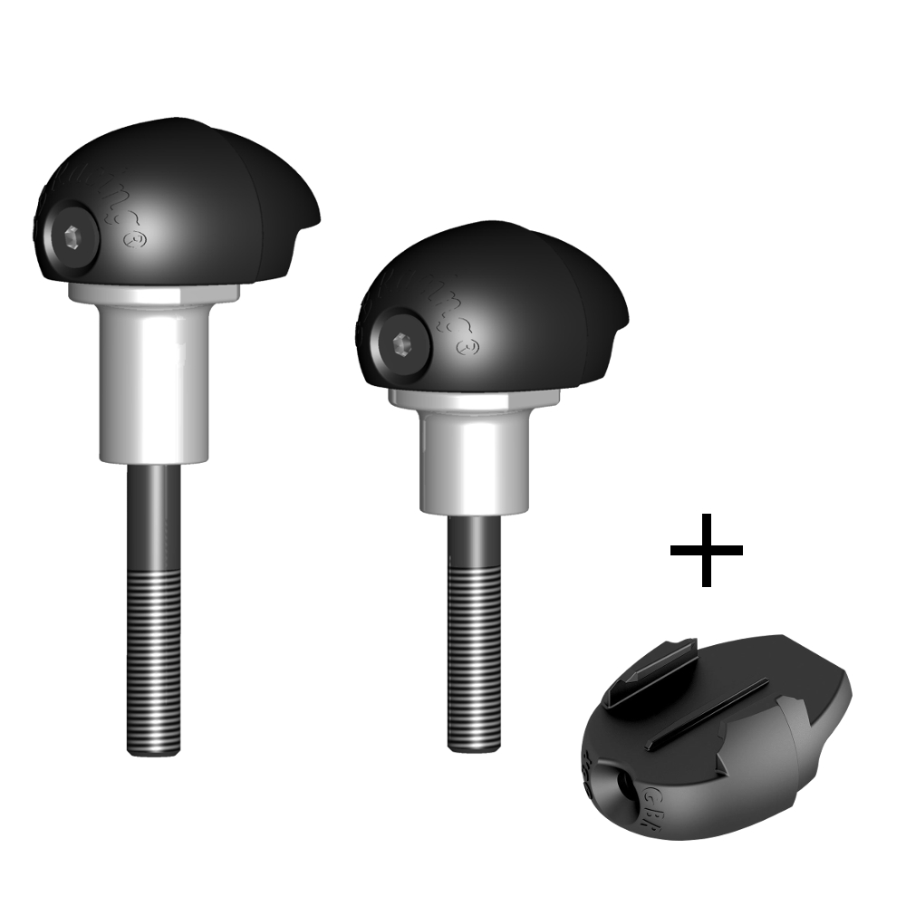 GBRacing Bullet Frame Sliders (Race) for Suzuki GSX-R 1000 K9 - L6 GoPro™ Camera Mount bundle