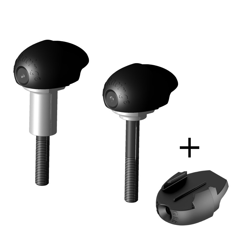 GBRacing Bullet Frame Sliders (Race) for Kawasaki ZX-10R GoPro™ Camera Mount bundle