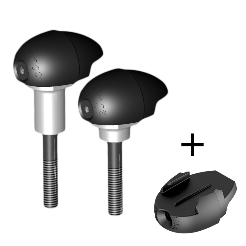 GBRacing Bullet Frame Sliders (Race) for BMW S1000RR HP4 GoPro™ Camera Mount bundle
