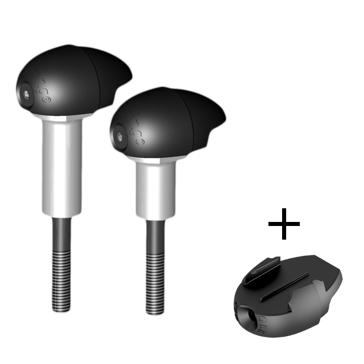 GBRacing Bullet Frame Sliders (Street) for BMW S1000RR HP4 GoPro™ Camera Mount bundle
