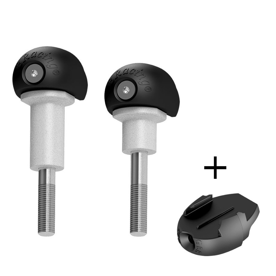GBRacing Bullet Frame Sliders (Street) for Yamaha XSR900 2022 GoPro™ Camera Mount bundle